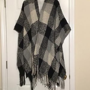 Woolrich Blanket Wrap with Fringe One Size